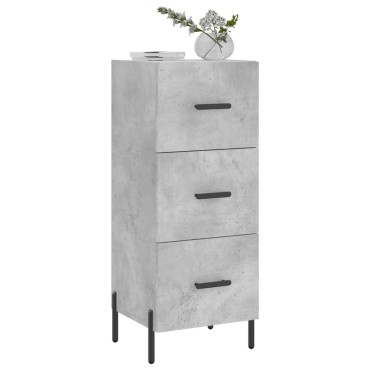 vidaXL Ντουλάπι Γκρι Σκυροδέματος 34,5x34x90cm Επεξεργασμένο Ξύλο 1 τεμ.