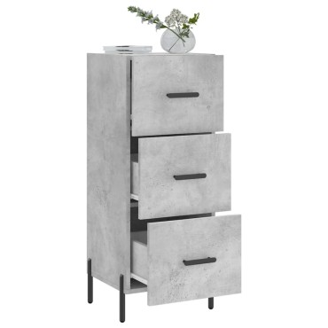 vidaXL Ντουλάπι Γκρι Σκυροδέματος 34,5x34x90cm Επεξεργασμένο Ξύλο 1 τεμ.