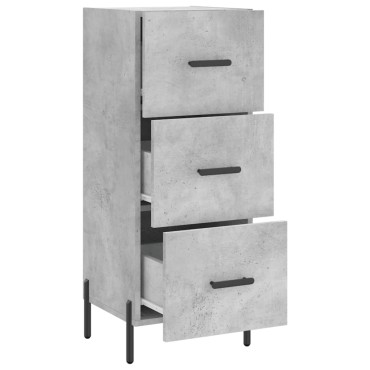 vidaXL Ντουλάπι Γκρι Σκυροδέματος 34,5x34x90cm Επεξεργασμένο Ξύλο 1 τεμ.