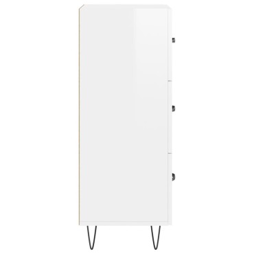 vidaXL Ντουλάπι Γυαλιστερό Λευκό 34,5x34x90cm Επεξεργασμένο Ξύλο 1 τεμ.