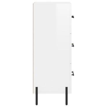vidaXL Ντουλάπι Γυαλιστερό Λευκό 34,5x34x90cm Επεξεργασμένο Ξύλο 1 τεμ.