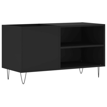 vidaXL Δισκοθήκη Μαύρη 85x38x48cm από Επεξεργασμένο Ξύλο