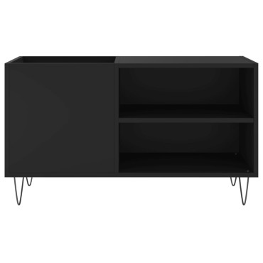 vidaXL Δισκοθήκη Μαύρη 85x38x48cm από Επεξεργασμένο Ξύλο