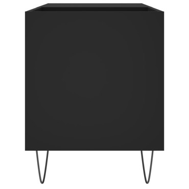 vidaXL Δισκοθήκη Μαύρη 85x38x48cm από Επεξεργασμένο Ξύλο