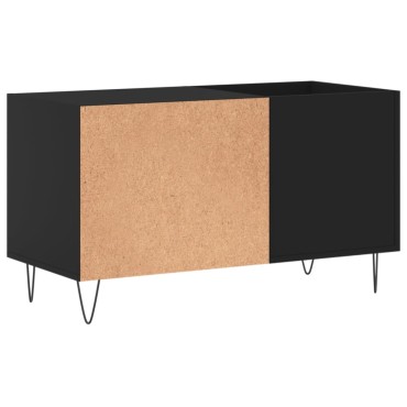 vidaXL Δισκοθήκη Μαύρη 85x38x48cm από Επεξεργασμένο Ξύλο