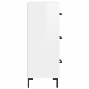 vidaXL Ντουλάπι Γυαλιστερό Λευκό 34,5x34x90cm Επεξεργασμένο Ξύλο 1 τεμ.