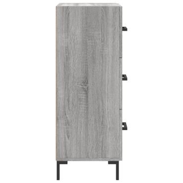 vidaXL Ντουλάπι Γκρι Sonoma 34,5x34x90cm από Επεξεργασμένο Ξύλο 1 τεμ.