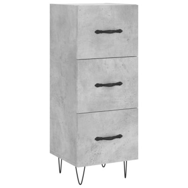 vidaXL Ντουλάπι Γκρι Σκυροδέματος 34,5x34x90cm Επεξεργασμένο Ξύλο 1 τεμ.