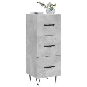 vidaXL Ντουλάπι Γκρι Σκυροδέματος 34,5x34x90cm Επεξεργασμένο Ξύλο 1 τεμ.