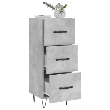 vidaXL Ντουλάπι Γκρι Σκυροδέματος 34,5x34x90cm Επεξεργασμένο Ξύλο 1 τεμ.