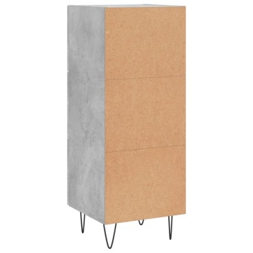vidaXL Ντουλάπι Γκρι Σκυροδέματος 34,5x34x90cm Επεξεργασμένο Ξύλο 1 τεμ.