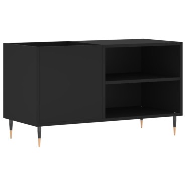 vidaXL Δισκοθήκη Μαύρη 85x38x48cm από Επεξεργασμένο Ξύλο