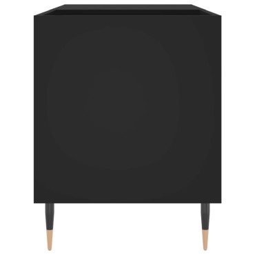vidaXL Δισκοθήκη Μαύρη 85x38x48cm από Επεξεργασμένο Ξύλο