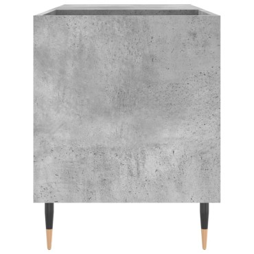 vidaXL Δισκοθήκη Γκρι Σκυροδέματος 85x38x48cm από Επεξεργ. Ξύλο