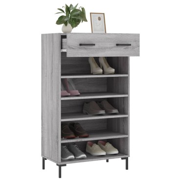 vidaXL Παπουτσοθήκη Γκρι Sonoma 60x35x105cm από Επεξεργ. Ξύλο 1 τεμ.