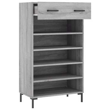 vidaXL Παπουτσοθήκη Γκρι Sonoma 60x35x105cm από Επεξεργ. Ξύλο 1 τεμ.