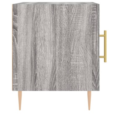 vidaXL Κομοδίνο Γκρι Sonoma 40x40x50cm από Επεξεργασμένο Ξύλο 1 τεμ.