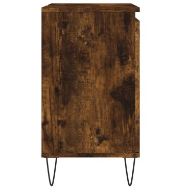 vidaXL Ντουλάπι Μπάνιου Καπνιστή Δρυς 58x33x60cm Επεξεργ. Ξύλο