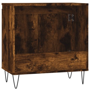 vidaXL Ντουλάπι Μπάνιου Καπνιστή Δρυς 58x33x60cm Επεξεργ. Ξύλο