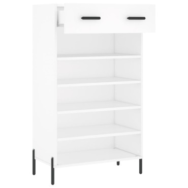 vidaXL Παπουτσοθήκη Λευκή 60x35x105cm από Επεξεργασμένο Ξύλο 1 τεμ.