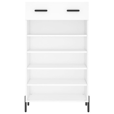 vidaXL Παπουτσοθήκη Λευκή 60x35x105cm από Επεξεργασμένο Ξύλο 1 τεμ.
