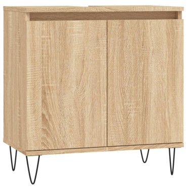vidaXL Ντουλάπι Μπάνιου Sonoma Δρυς 58x33x60cm από Επεξεργ. Ξύλο