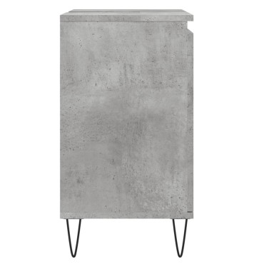 vidaXL Ντουλάπι Μπάνιου Γκρι Σκυροδεμ. 58x33x60cm Επεξεργ. Ξύλο