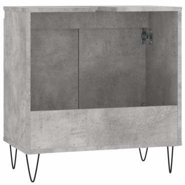 vidaXL Ντουλάπι Μπάνιου Γκρι Σκυροδεμ. 58x33x60cm Επεξεργ. Ξύλο