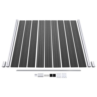 vidaXL Σετ Πάνελ Περίφραξης Μαύρο 353x186cm από WPC