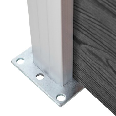 vidaXL Σετ Πάνελ Περίφραξης Μαύρο 353x186cm από WPC