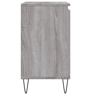 vidaXL Ντουλάπι Μπάνιου Γκρι Sonoma 58x33x60cm από Επεξεργ. Ξύλο