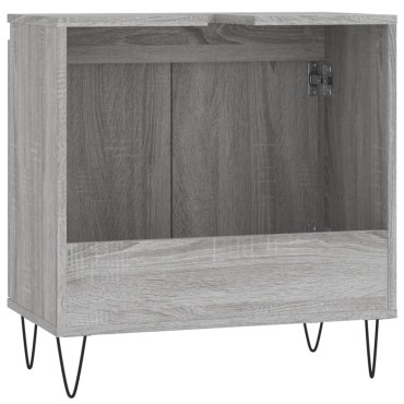 vidaXL Ντουλάπι Μπάνιου Γκρι Sonoma 58x33x60cm από Επεξεργ. Ξύλο