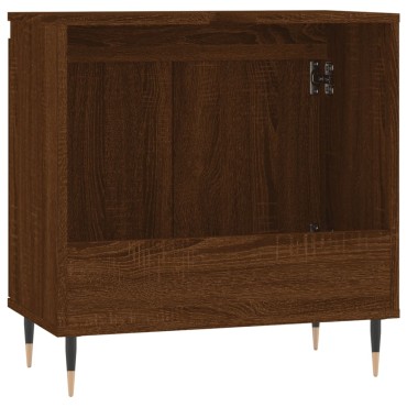 vidaXL Ντουλάπι Μπάνιου Καφέ Δρυς 58x33x60cm από Επεξεργ. Ξύλο