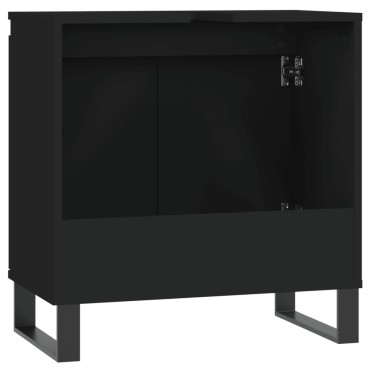vidaXL Ντουλάπι Μπάνιου Μαύρο 58x33x60cm από Επεξεργασμένο Ξύλο