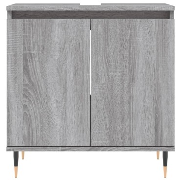 vidaXL Ντουλάπι Μπάνιου Γκρι Sonoma 58x33x60cm από Επεξεργ. Ξύλο