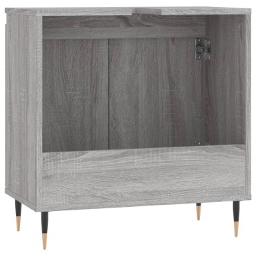 vidaXL Ντουλάπι Μπάνιου Γκρι Sonoma 58x33x60cm από Επεξεργ. Ξύλο