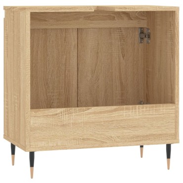 vidaXL Ντουλάπι Μπάνιου Sonoma Δρυς 58x33x60cm από Επεξεργ. Ξύλο