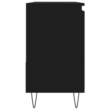 vidaXL Ντουλάπι Μπάνιου Μαύρο 65x33x60cm Επεξεργασμένο Ξύλο