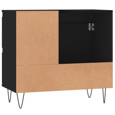 vidaXL Ντουλάπι Μπάνιου Μαύρο 65x33x60cm Επεξεργασμένο Ξύλο