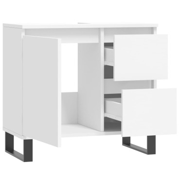 vidaXL Ντουλάπι Μπάνιου Λευκό 65x33x60cm από Επεξεργασμένο Ξύλο