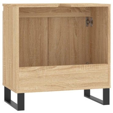 vidaXL Ντουλάπι Μπάνιου Sonoma Δρυς 58x33x60cm από Επεξεργ. Ξύλο