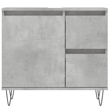 vidaXL Ντουλάπι Μπάνιου Γκρι Σκυροδέματος 65x33x60cm Επεξ. Ξύλο