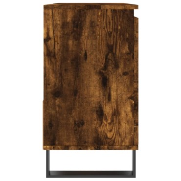 vidaXL Ντουλάπι Μπάνιου Καπνιστή Δρυς 65x33x60cm Επεξεργασμένο Ξύλο