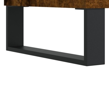 vidaXL Ντουλάπι Μπάνιου Καπνιστή Δρυς 65x33x60cm Επεξεργασμένο Ξύλο