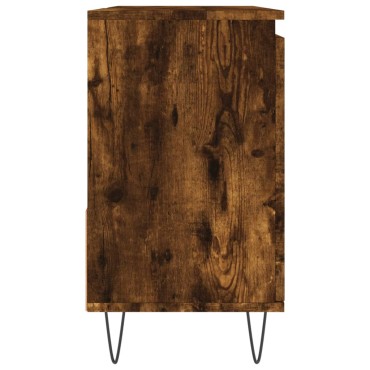vidaXL Ντουλάπι Μπάνιου Καπνιστή Δρυς 65x33x60cm Επεξεργασμένο Ξύλο