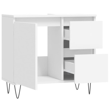 vidaXL Ντουλάπι Μπάνιου Λευκό 65x33x60cm από Επεξεργασμένο Ξύλο