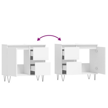 vidaXL Ντουλάπι Μπάνιου Λευκό 65x33x60cm από Επεξεργασμένο Ξύλο