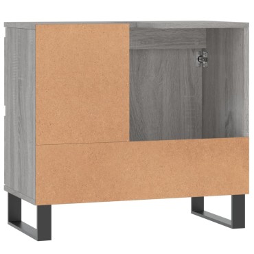 vidaXL Ντουλάπι Μπάνιου Γκρι Sonoma 65x33x60cm Επεξεργασμένο Ξύλο