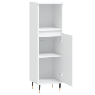 vidaXL Ντουλάπι Μπάνιου Λευκό 30x30x100cm από Επεξεργασμένο Ξύλο