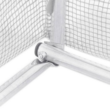 vidaXL Θερμοκήπιο με Ατσάλινο Πλαίσιο Λευκό 8 μ² 4 x 2 x 2 μ.